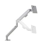 UWYTGF Monitor Mount Stand,Adjustable Gas Spring Single Arm Stand,Fit 17 to 32 Inch Monitor,Black and White,Two Installation Methods