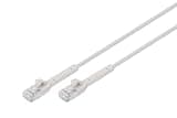 DIGITUS LAN cable Cat 6A – 1.5 m – 1 piece – 10 Gbps – flexible plug – slim version AWG 32-7 – RJ45 network cable – F-FTP – PoE+ – LSZH – compatible with Cat7, Cat6, Cat5e – grey