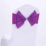 TFGAJKKKKK Wedding Chair Sash Decorative Elastic Chair Tie Large Ribbon for Wedding Party Event Hotel Home Chair Sash 1pc Purple (Fuchsia)