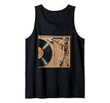 Old School Hip Hop Vinyl Record Turntable Anatomy Tank Top