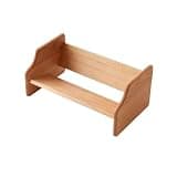 CFGH6FDF Tabletop Open Small Bookshelf Inclined Minimalist Wooden Organizer Shelf Freestanding Book Shelf