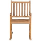 DXKDUSOKJ Teak Rocking Chair for Indoor and Outdoor Use, Solid Teak Wood High Slat Back and Seat, Durable Garden Furniture, Easy Assembly Required