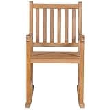 DXKDUSOKJ Teak Rocking Chair for Indoor and Outdoor Use, Solid Teak Wood High Slat Back and Seat, Durable Garden Furniture, Easy Assembly Required