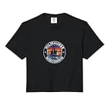Milwaukee Wisconsin Vintage Sailing Sail Boat xi Comfort Colors Crop Top