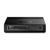 TP-Link 16 Port 10/100Mbps Fast Ethernet Switch , Desktop or Wall-Mounting , Plastic Case Ethernet Splitter , Unshielded Network Switch , Plug and Play , Fanless Quiet , Unmanaged (TL-SF1016D)