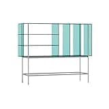 CFGH6FDF Home Artistic Style Floor Standing Bookshelf with Stainless Steel Legs, Acrylic Open Storage Stand Freestanding Book Shelf