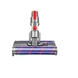 Vacuum Cleaner Soft Double Roller Brush Floor Head,Compatible For Dyson,V7 V8 V10 V11 V15,Replacement Electric Head With Green Lights