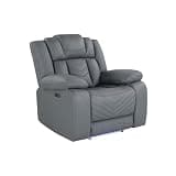Global Furniture USA 7068 Grey Power Recliner with LED
