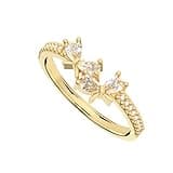 PCY 14K Gold Plated Rings,Double Butterfly Gold Rings for Women,Flip the heart stackable rings,Gold Rings to Wear Daily.