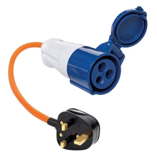 VCALDGFZ 1PC RV Mains Hook Up Converter Lead Cable 16 A Socket Adaptor car/*Avan 3Pin 240V (UK)