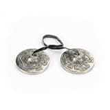 Wsymxuo Cymbals with Strap Ringing Hand Cymbals Compact Percussion for Practitioners, Meditation, Double Dragon