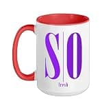 Purple SO Fresh Purple Graphic Ceramic Mug, Red/White, 15oz