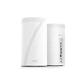 TP-Link Deco 7 Elite BE95 BE33000 Quad-Band WiFi 7 Whole Home Mesh System - Up to 7800 Sq.Ft w/AI-Driven Smart Antennas, 10G Multi-Gig Ethernet Ports, Replaces Router and Extender (2-Pack)