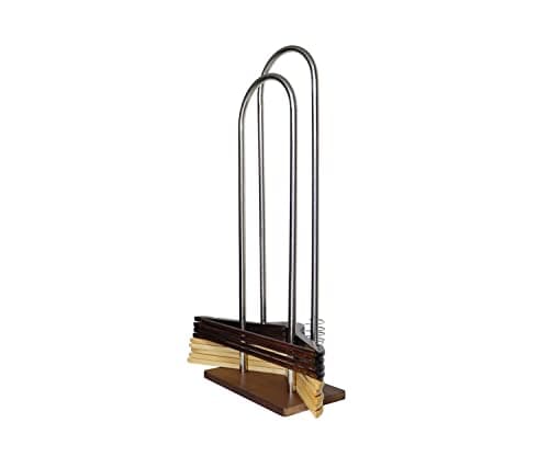 VCREATC Hanger Stacker & Organizer Stand, Portable Wood Hanger Storage Rack, Large Wire and Velvet Hanger Holder for Closet Laundry Room (Medium - 28.4”H)