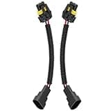 Vistreck 2Pcs 9005/9006 Headlight and Fog Light Extension Wiring Harness Sockets Connector Adapter