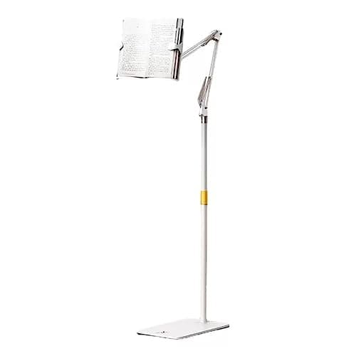 Adjustable Floor-Standing Reading Shelf with Page Clips - Hands-Free Book Holder Stand, 180° Swing, Ideal for Students, Kids Avid Readers - Ergonomic Design for