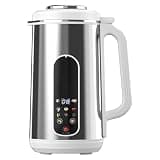Electric Nut Milk Maker, 1-1.5 L Capacity for 4-5 People, Stainless Steel, 8 Function Modes with Digital Display, 24H Reservation, Makes Juices, Smoothies, Hot Drinks