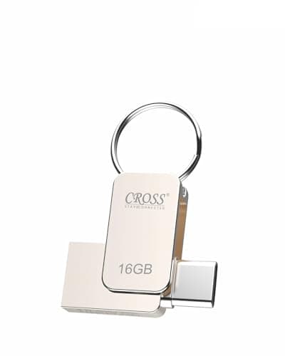 CROSS® 16 GB Pendrive with USB A, Type-C Interface Mini Hangable PenDrive for Android Compatible with iPhone 15 Series and 16 Series, Pad, Android, PC and More Devices