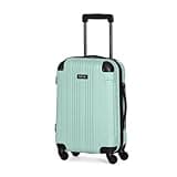 Kenneth Cole REACTION Out of Bounds Lightweight Hardshell 4-Wheel Spinner Luggage, Mint Blue, 20-Inch Carry On