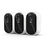 Security Cameras Wireless Outdoor - Arlo Essential Battery 2K (3rd Gen, Latest Version), Color Night Vision, Two-Way Audio, Home Security, Person/Package/Vehicle/Animal Detection, White - 3-Pack