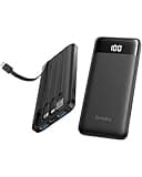 Orfeika Portable Phone Charger, 10000mAh Portable Charger 22.5W Fast Charging Power Bank with Built-in Cables, Travel Essential Battery Pack Compatible with iPhone, Samsung, Google, iPads, etc