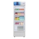 Pemberly Row 24" One-Door Merchandiser Refrigerator, Freestanding, 12 cu. ft. Capacity, Adjustable Shelves, Automatic Defrost, White Finish, Glass Door Display Cooler for Commercial or Convenience Use