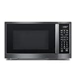 Countertop Microwave Oven With Stylish Design 1.2 Cu Ft 1000W Black Stainless Steel 13 Auto Menus Smart Sensor Mute Function 12