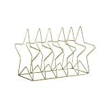CFGH6FDF Creativity Geometric Shape Iron Metal Bookshelf Tabletop Record Magazine Rack Freestanding Book Shelf