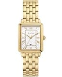 FIYTA Women's Watch, Vior Quartz Stainless Steel Three-Hand Watch for Women, Rectangular, Roman Dial, Date, Sapphire Crystal, Gift Box & Tool Included