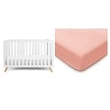 Comfy Cubs Baby Crib and Muslin Cotton Fitted Crib Sheet Bundled
