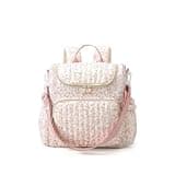 ANKICK Quilted Diaper Bag Backpack, Lightweight Puffer Maternity Daypack with Stroller Straps, Floral Hospital Travel Bag