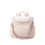 ANKICK Quilted Diaper Bag Backpack, Lightweight Puffer Maternity Daypack with Stroller Straps, Floral Hospital Travel Bag