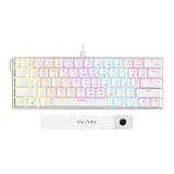 AJAZZ NK61 60% Mechanical Gaming Keyboard, Hot Swappable Wired Mini Keyboard with Red Switches, Rainbow Backlight, Compact 61 Keys for PC Laptop Mac