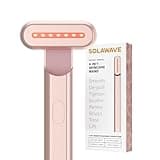 Solawave 4-in-1 Red Light Therapy Wand for Face & Neck | Beauty Device with Galvanic Current, Massager & Warmth | Anti-Aging, Wrinkle Reduction, Skin Tightening, Depuffing & Rejuvenation (Rose Gold)
