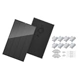 BougeRV 200 Watt Anti-Shading Solar Panel, N-Type 16BB Mono 200W Solar Panel 25% High-Efficiency for 12V/24V System with 8 Units Mounting Z Brackets