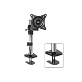 NYTFHMS Monitor Stand Single Monitor Stand Arm Adjustable 15"-27" Long Arm Monitor Desk Mount Monitor Stand Mount with Clamp and Grommet Kit, Vesa Mount 75/100Mm Tv Stands,A-Grommet Base