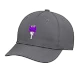 Mens Women Purple Spaghetti Fork Purple Graphic Adjustable Printed Baseball Hat, Slate Grey
