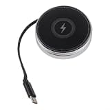 3‑in‑1 Magnetic Wireless Charger Stand, ABS Plastic, 15W 1‑Pack – Retractable Cable, Adjustable Angle Docking Station for Smartphone, Smartwatch & Earbuds(Black)