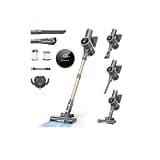 BonePone N12S Cordless Vacuum Cleaner, 30KPa Powerful Vacuum with 60 Mins Runtime, Self-Standing, LED Display, Rechargeable Lightweight Handheld Vacuum Cleaners (Grey)