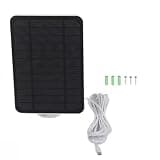 4W Solar Panel Charger Compatible with Ring Cameras, IP65 Monocrystalline, 360 Degree Adjustable Bracket, White (White)