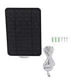 4W Solar Panel Charger Compatible with Ring Cameras, IP65 Monocrystalline, 360 Degree Adjustable Bracket, White (White)