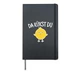 Da Kükst Du I Funny Easter Eggs Children Chicken Chick Hardcover Journal, Black