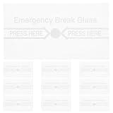 JOINPAYA 10pcs Emergency Device Break Glass - 3x1.5 Inch Fire Alarm Switch Glass Cover - Replacement Panel for Industrial and Residential Safety Equipment Protection