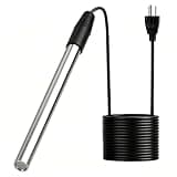 1500W Immersion Water Heater, Portable Stainless Steel Submersible Heating Element, Fast Heating Electric Water Warmer for Bathtub, Bucket, Small Inflatable Hot Tub & Outdoor Camping Stock Tank