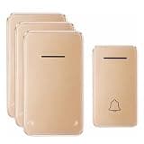 ONMYJFD Cordless DoorBell Chime Self-Powered Doorbell No Battery Waterproof Led Light US EU Plug