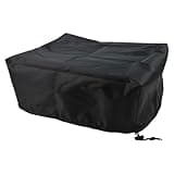 KoiLykke Vintage Record Player Cover, Water-Resistant Oxford Cloth Turntable Dust Cover with Silver UV for Protection, Breathable & Foldable, 18x14x6.75 Inches, Black