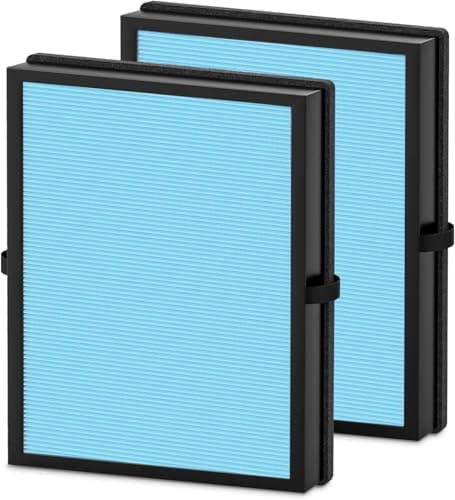 ClearHalo 2 Pack MK04 Air Filter Replacement for AROEVE MK04/MG04JH Air Purifier, 4-in-1 True HEPA Filter for Dust, Smoke, Pet Dander & Pollen, Easy Install for Bedroom, Office, Nursery (Green, 3)