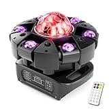 Moving Head DJ Lights,120W RGBW DJ Stage Lighting,6 Arms Party Light,Changing Glowing Magic Ball Effect Light, Red Green Starry, White Amber Strobe,Support DMX-512 Remote for Party Bar Disco Club DJ