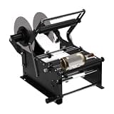 ZyvermontX Adjustable Manual Round Bottle Labeling Machine with Handle Label Printer Packing Machine for Round Glass Plastic Metal Bottle