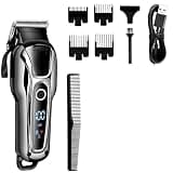 Pro Hair Clipper, 2 Speed Professional Trimmer for Men Hairdressing Electric Cutting Machine(Black)